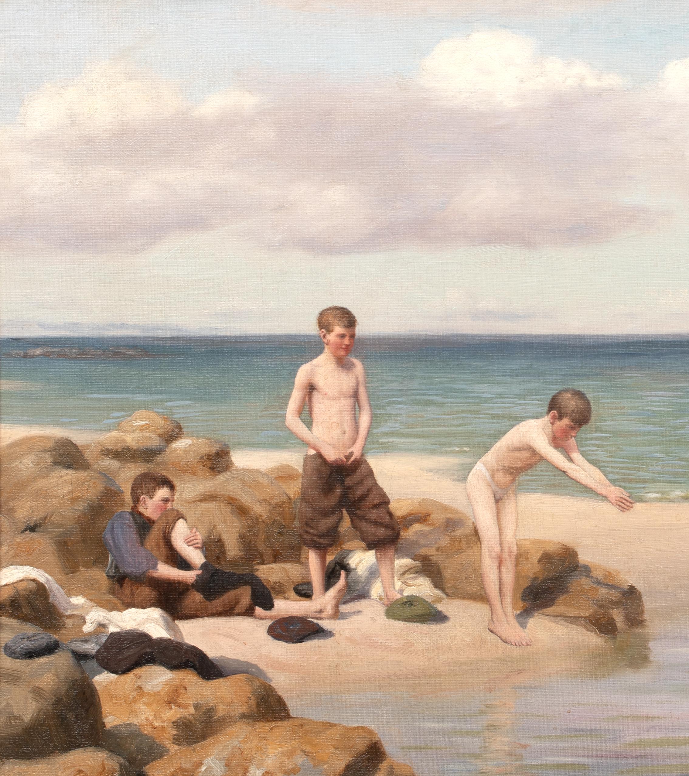 Nude Bathers, 19th Century  School of HENRY SCOTT TUKE (1858-1929) For Sale 6