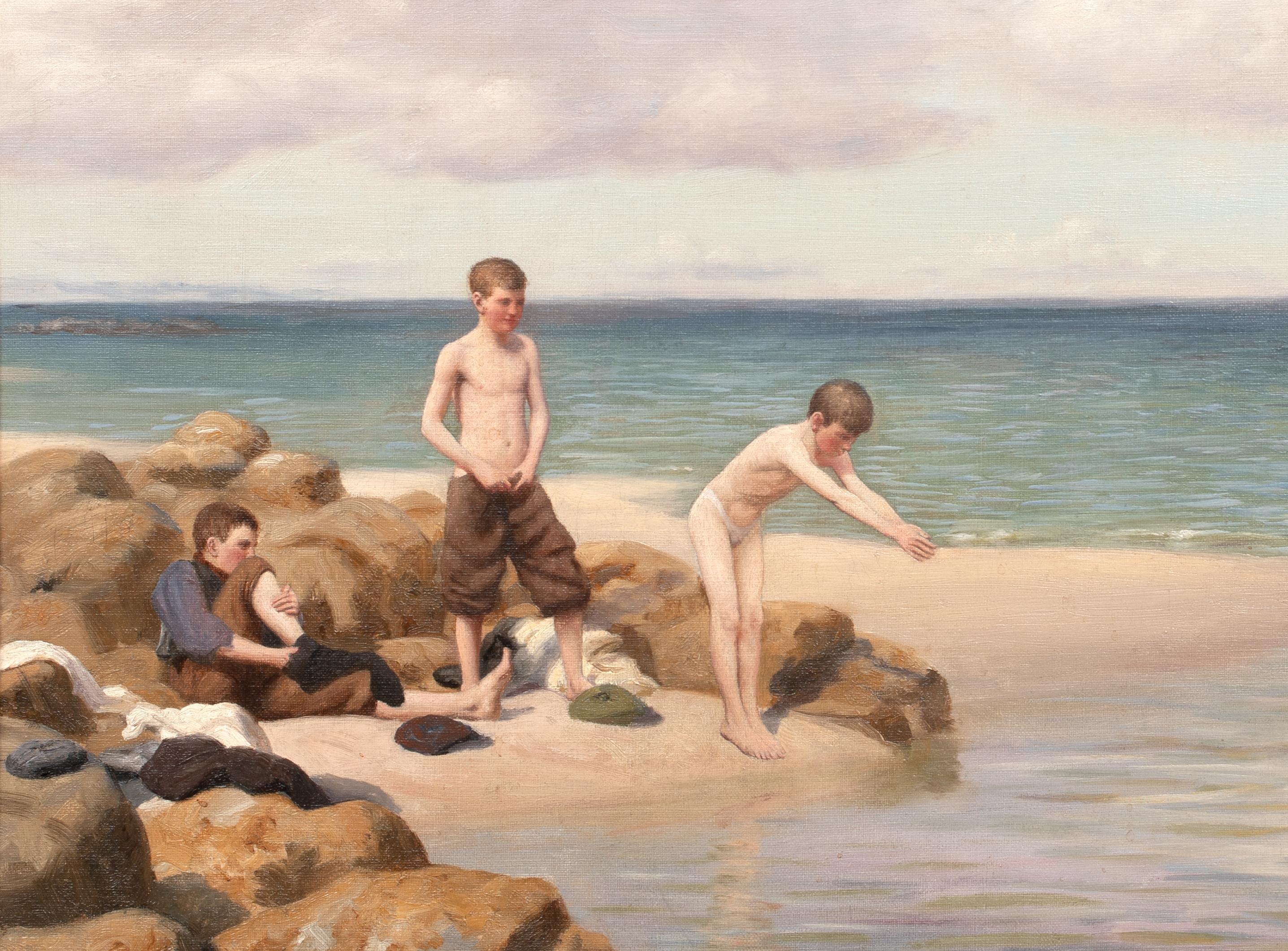 Nude Bathers, 19th Century  School of HENRY SCOTT TUKE (1858-1929) For Sale 1