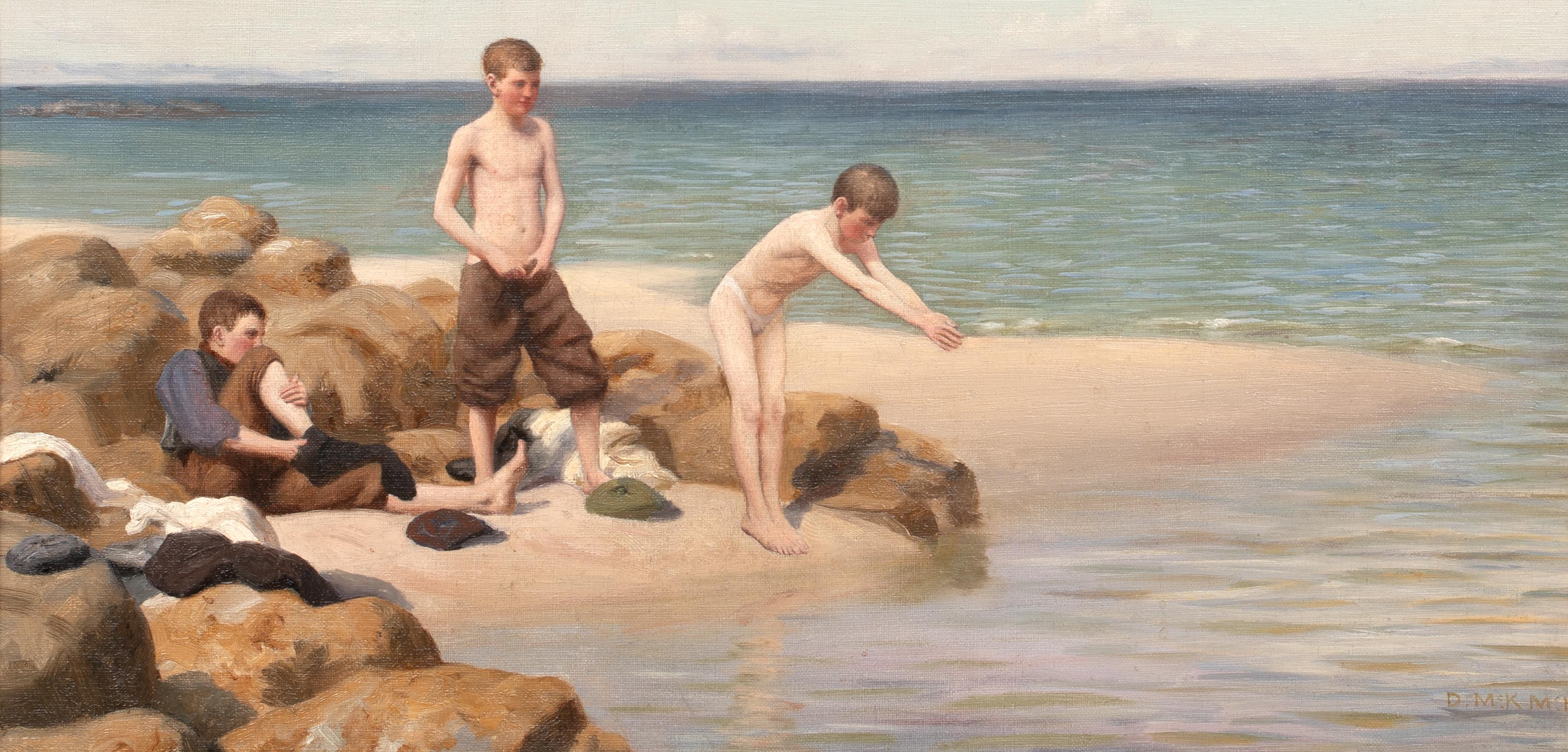 Nude Bathers, 19th Century  School of HENRY SCOTT TUKE (1858-1929) For Sale 3