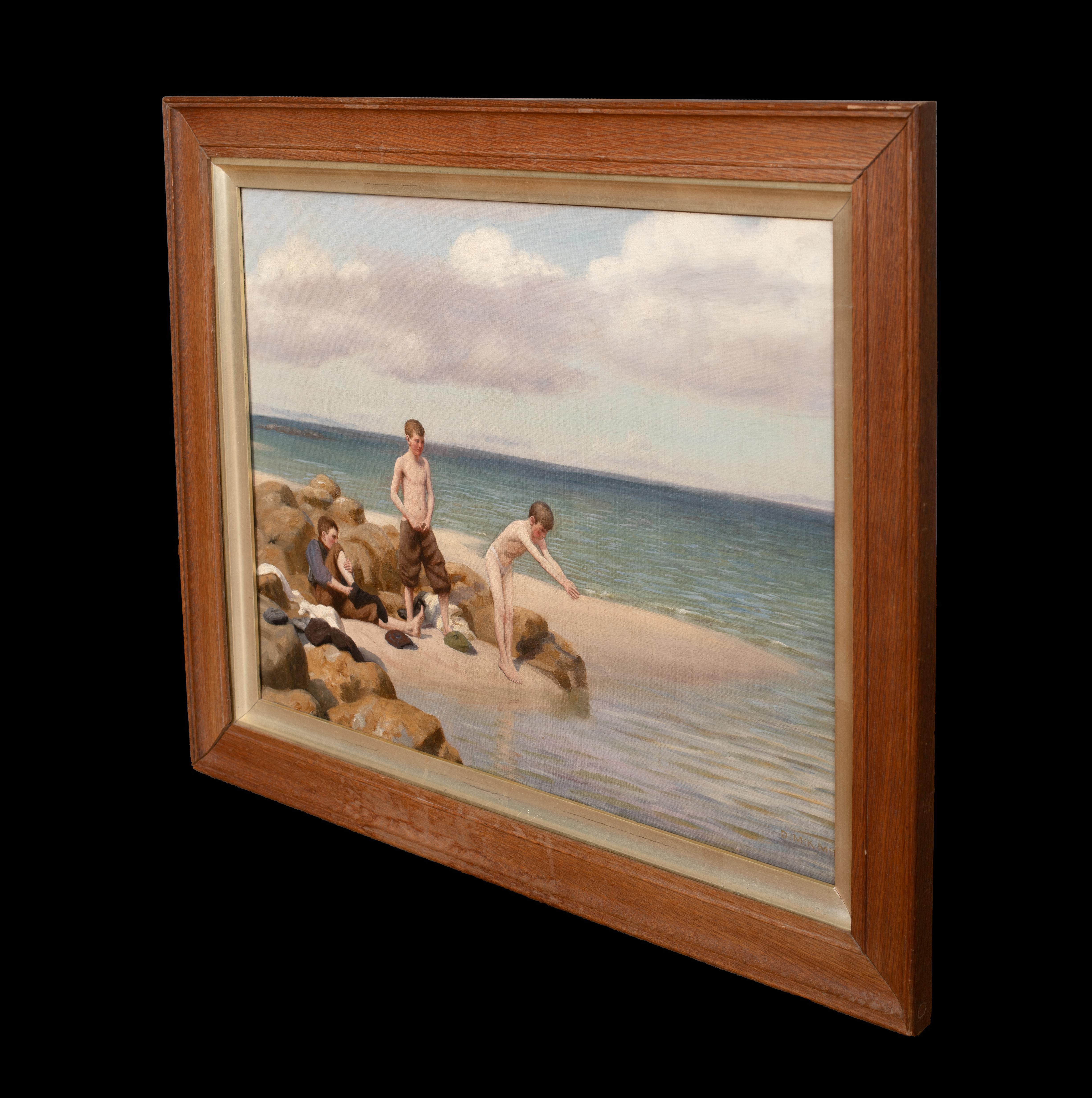 Nude Bathers, 19th Century  School of HENRY SCOTT TUKE (1858-1929) For Sale 4