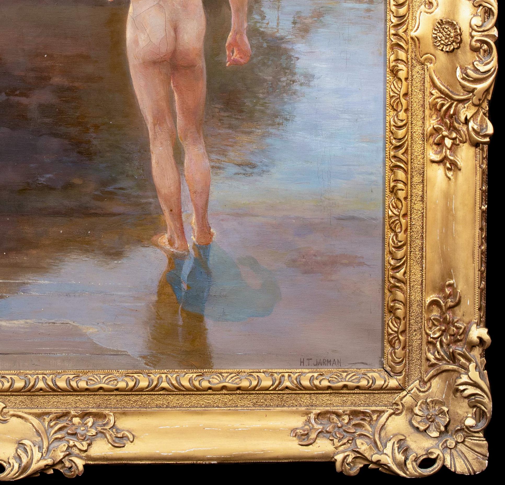 Nude Boys At A Lake, circa 1920  by Henry Thomas Jarman (1871-1956) 1