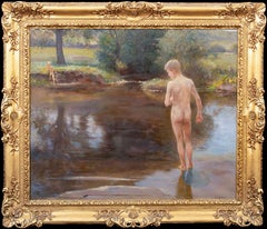 Nude Boys At A Lake, circa 1920  by Henry Thomas Jarman (1871-1956)