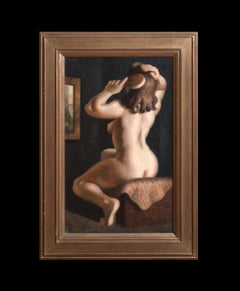 Nude Brushing Her Hair, dated 1942 by CYRIL COLE (British)