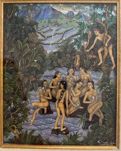 Nude Exotic Women Bathing In A River By  INYOMAN LILA BATUMAN