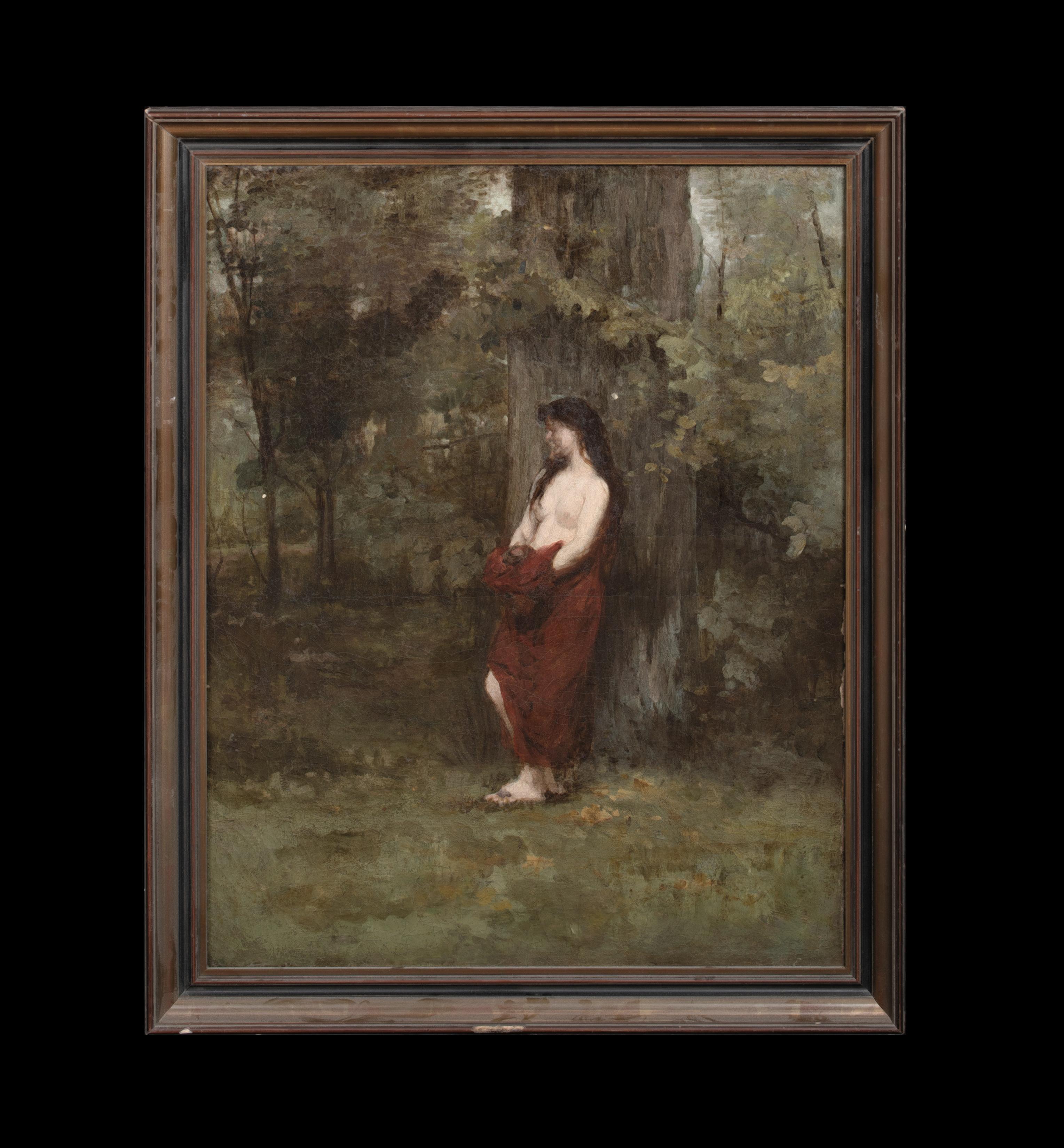 Nude Girl In A Forest 19th Century attributed to Jean-Jacques Henner (1829-1905) – Painting von Unknown