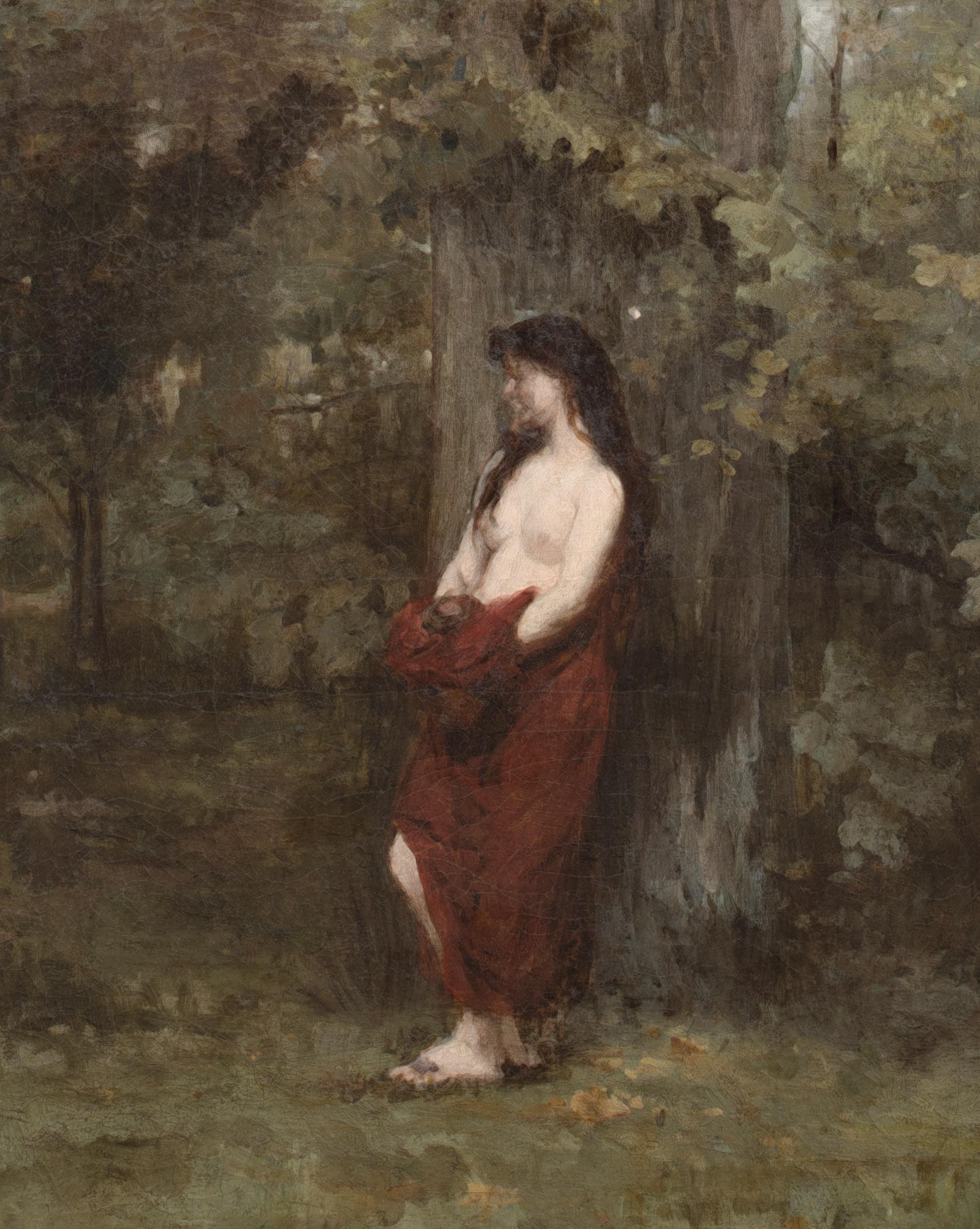 Nude Girl In A Forest 19th Century attributed to Jean-Jacques Henner (1829-1905) im Angebot 1