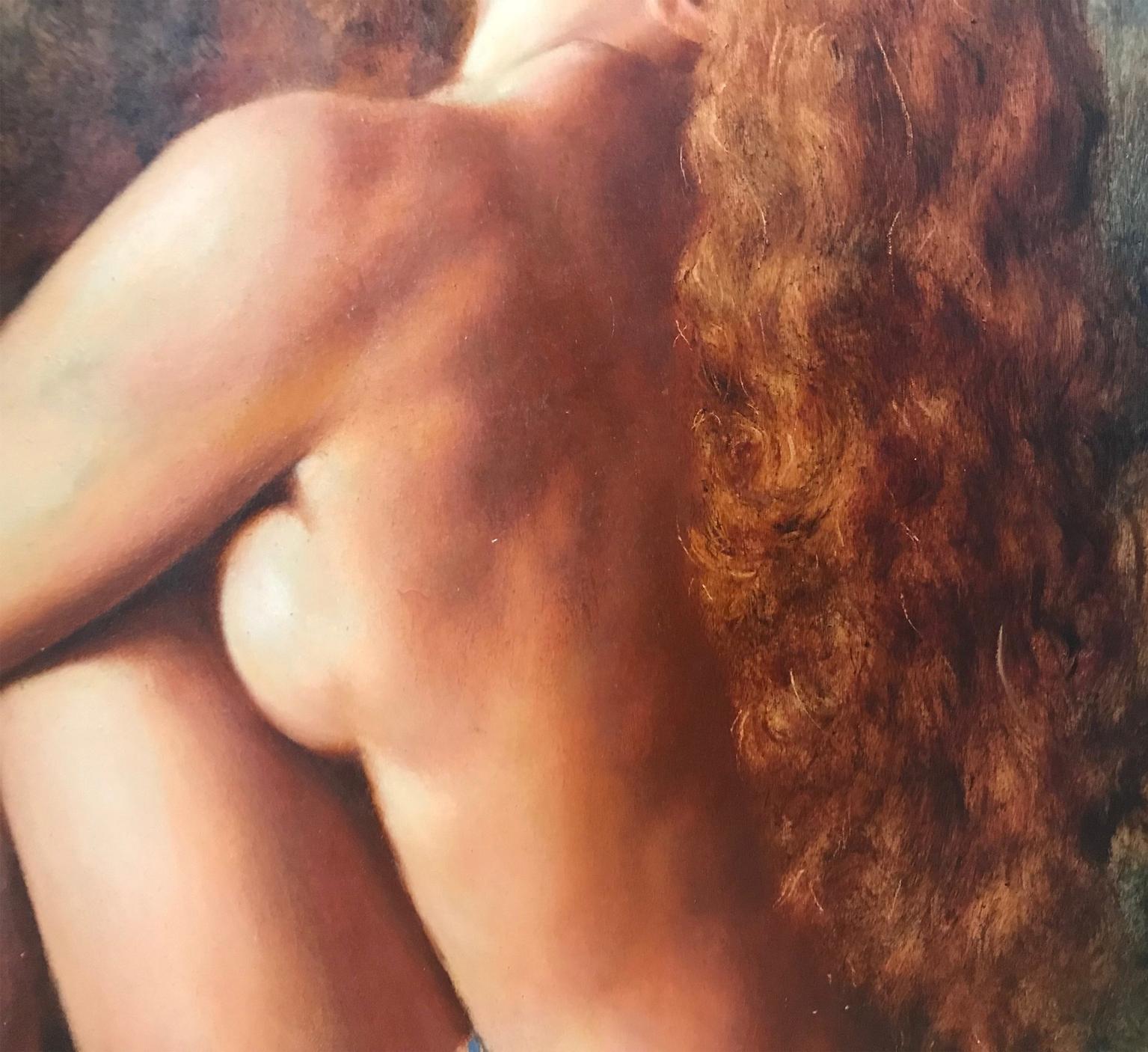 Nude growing from nothing - Painting by Unknown