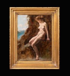 Nude Lady By The Rocks, circa 1900 by VALENTINE DAVIS (1854-1930)