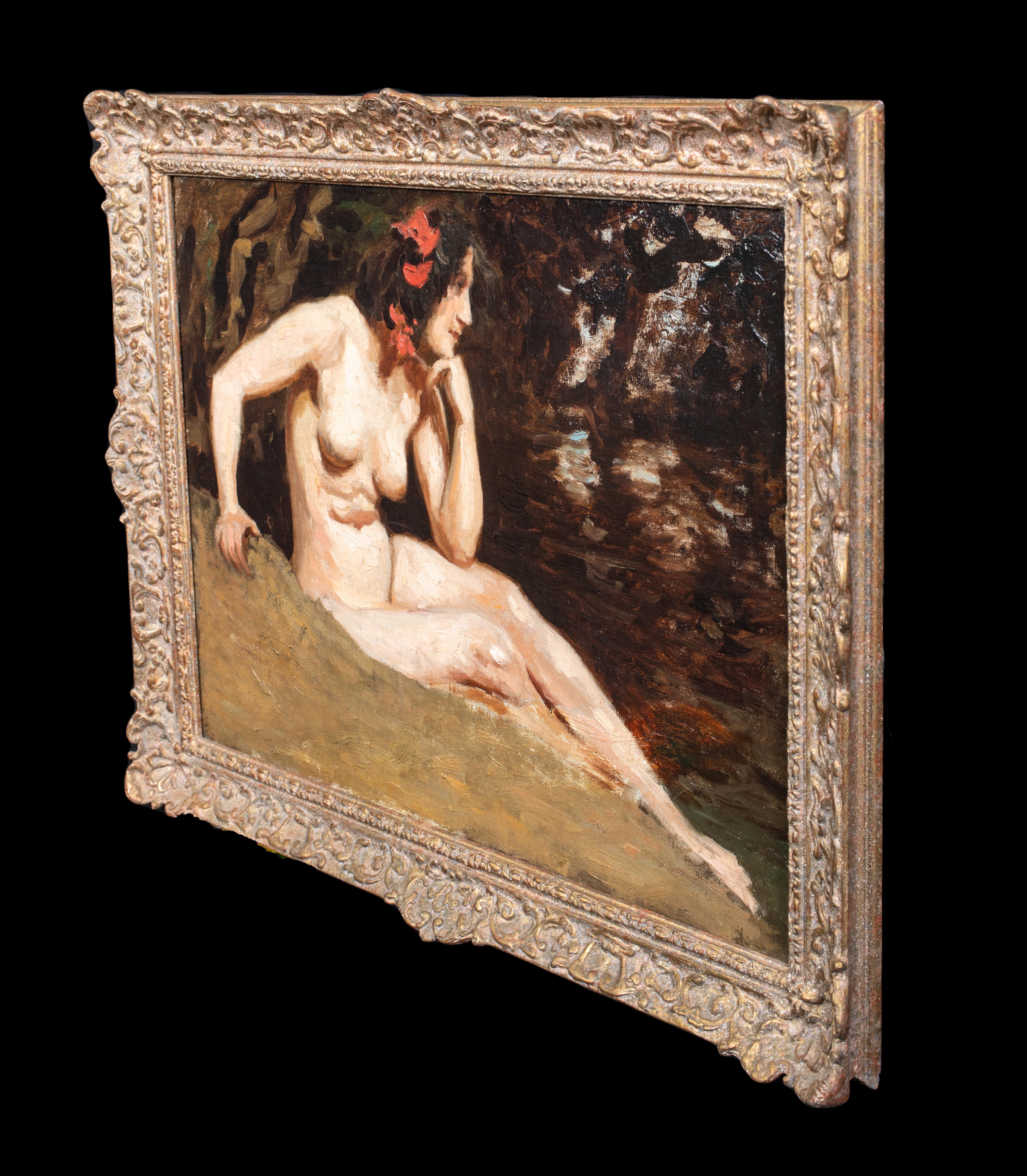 Nude Lady In A Woodland, 19th Century  by Edwin Nichol (1855-1923) 5