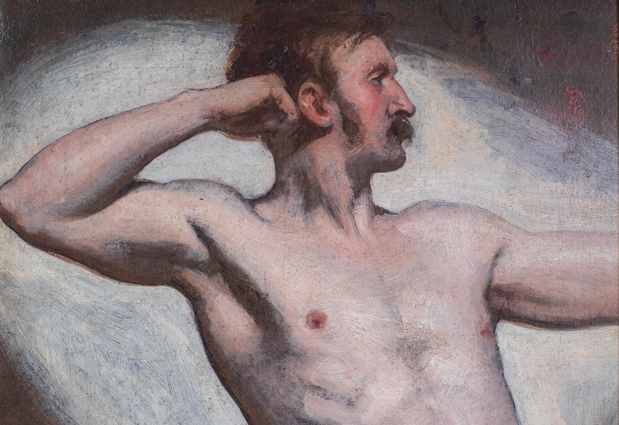 Nude Male Posing As An Archer, 19th Century  Daniel MACLISE (1806-1870) 2
