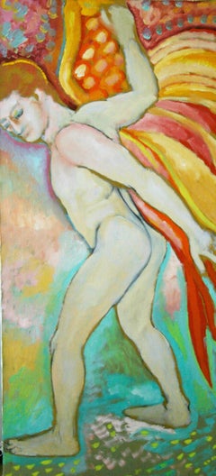Maschio nudo oversize  Angelo alato