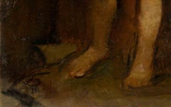 Modelo desnuda - Pintura al óleo - Mediados del siglo XX