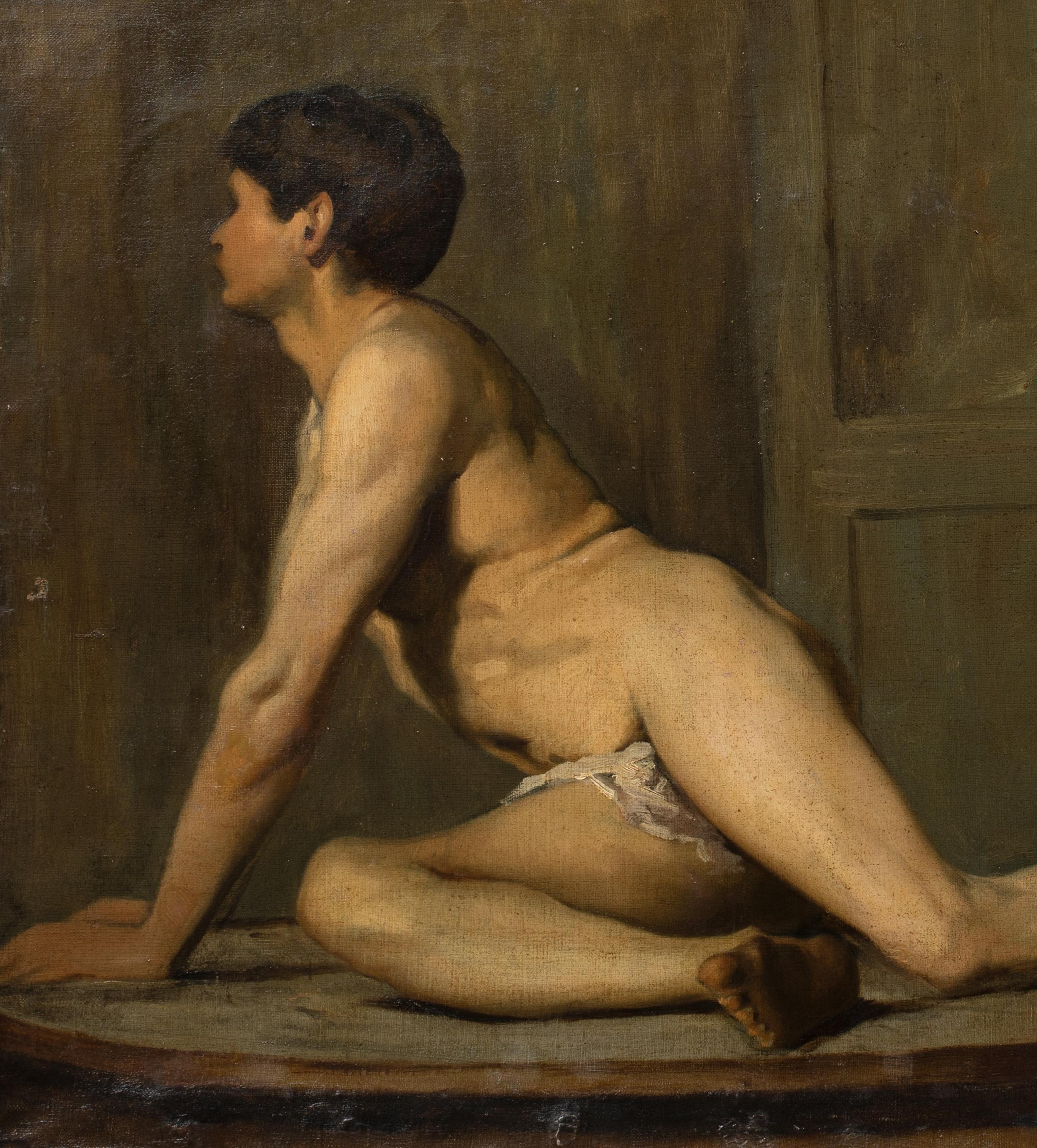 nude boy painting