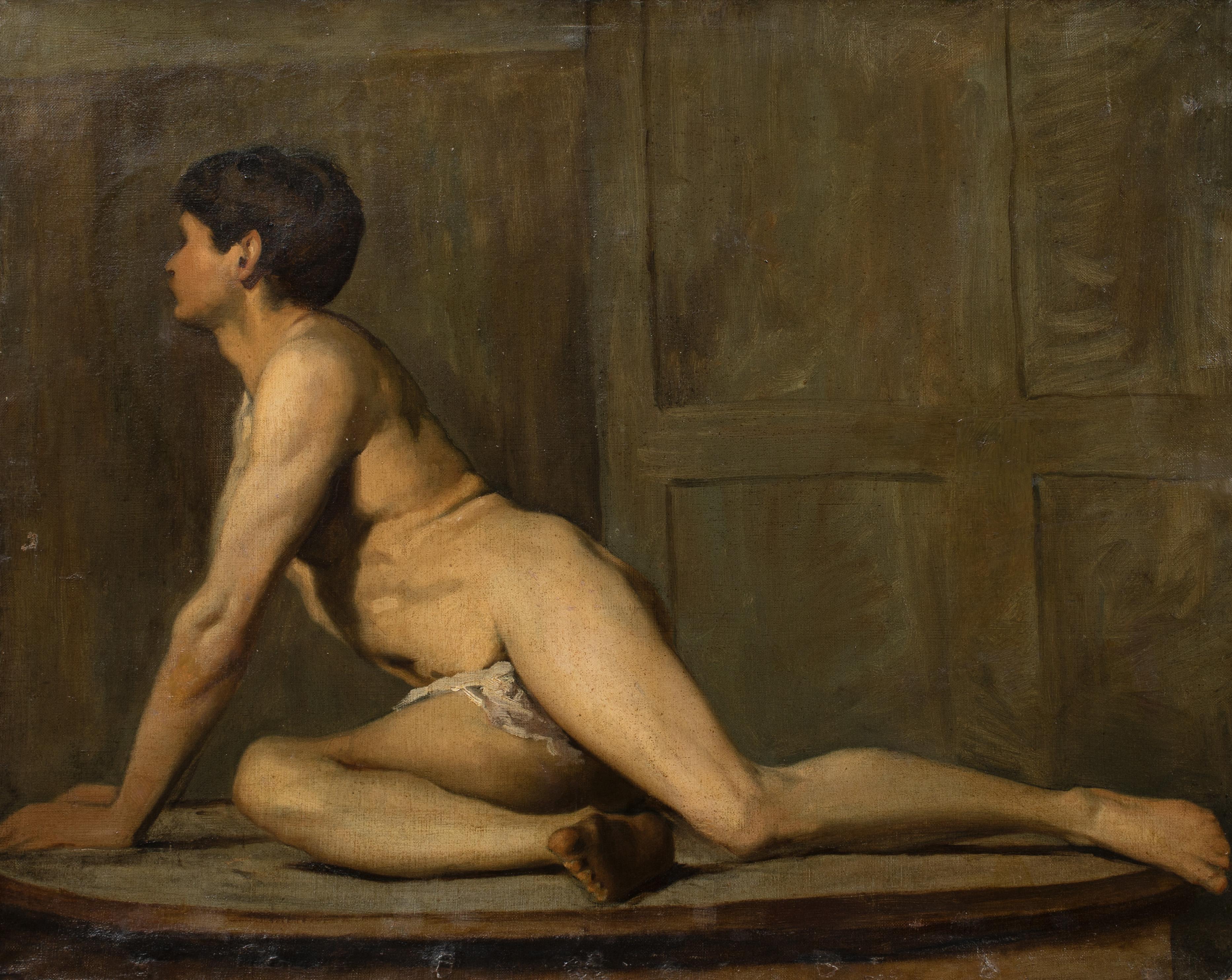 Unknown Portrait Painting - Nude Portrait Of A Boy, early 20th