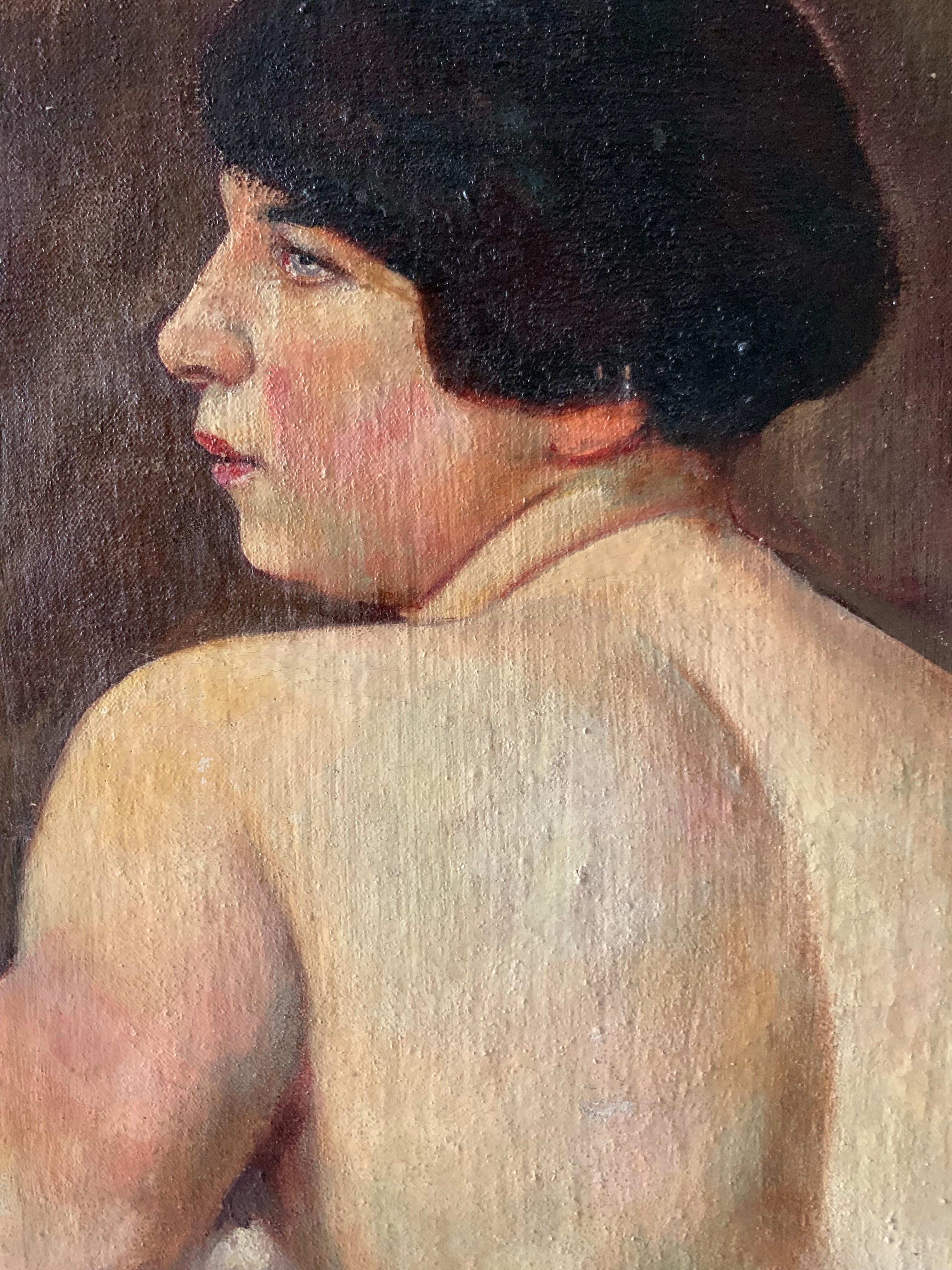 Femme nue - Académique Painting par Unknown