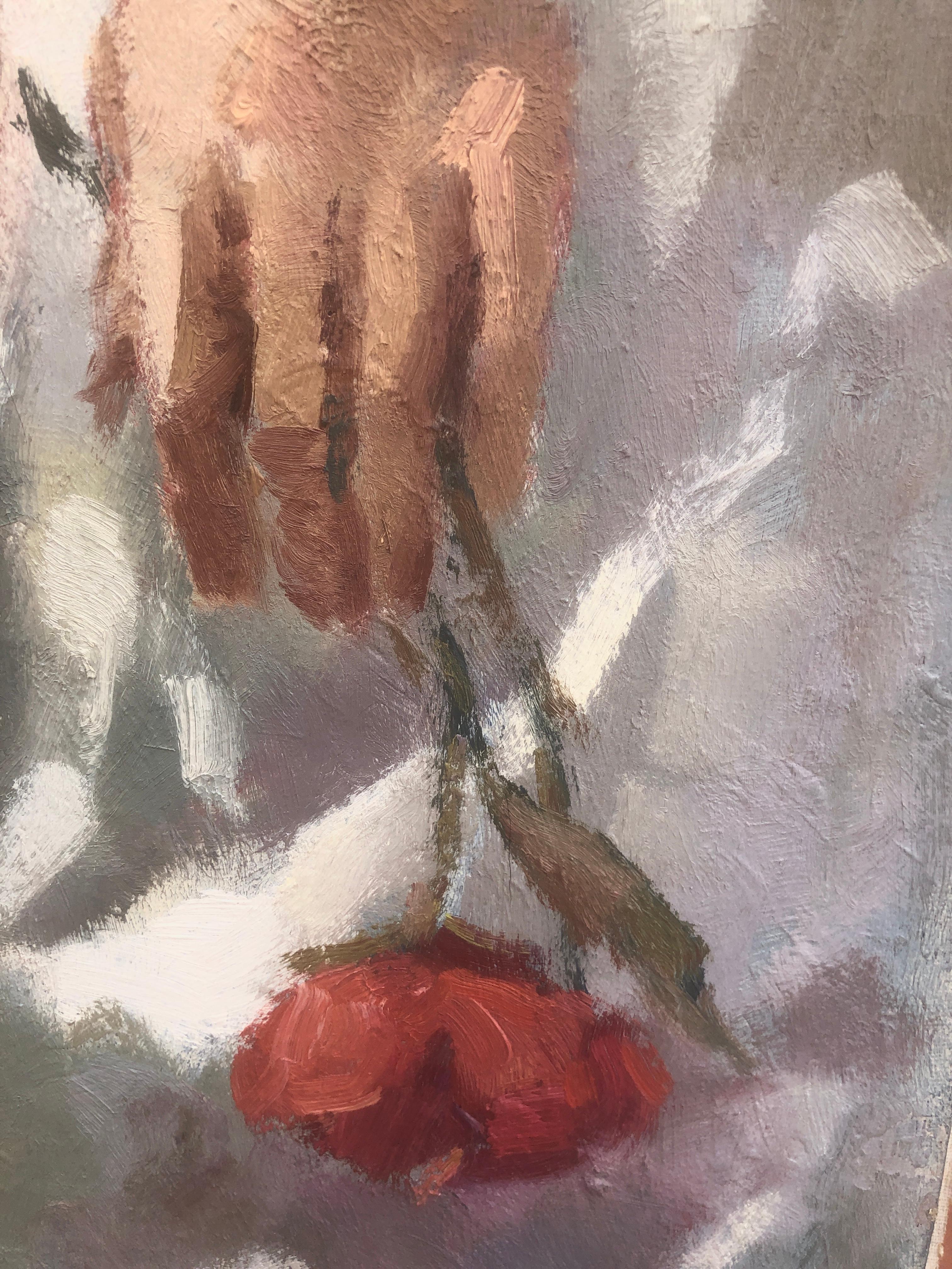 Nudo di donna dipinto olio su tela Spanish School 2
