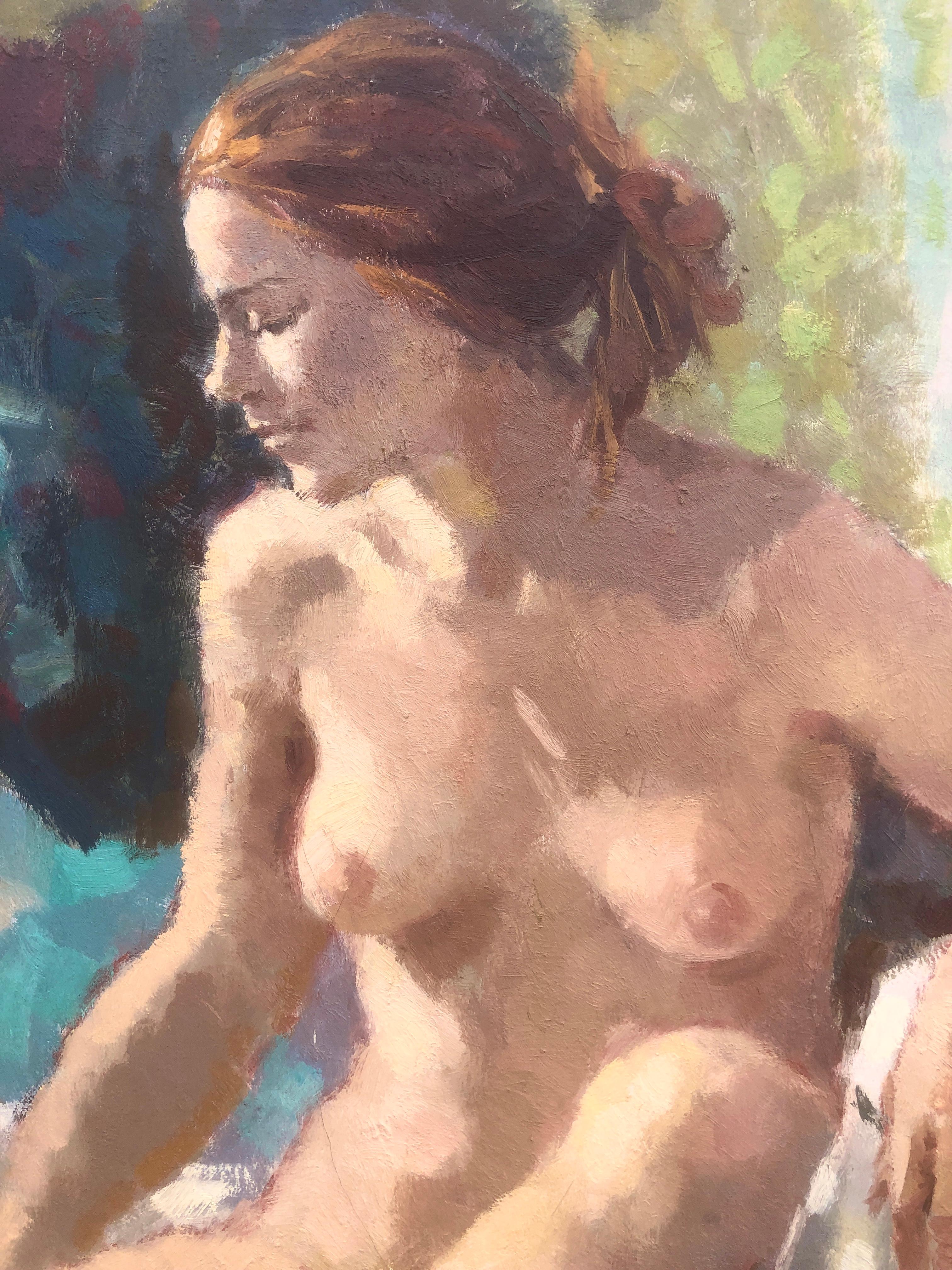 Nudo di donna dipinto olio su tela Spanish School 3