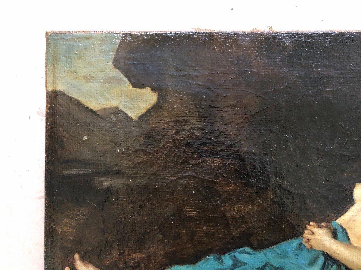 Nude woman resting, original antique oil on canvas, French Romantic School 3