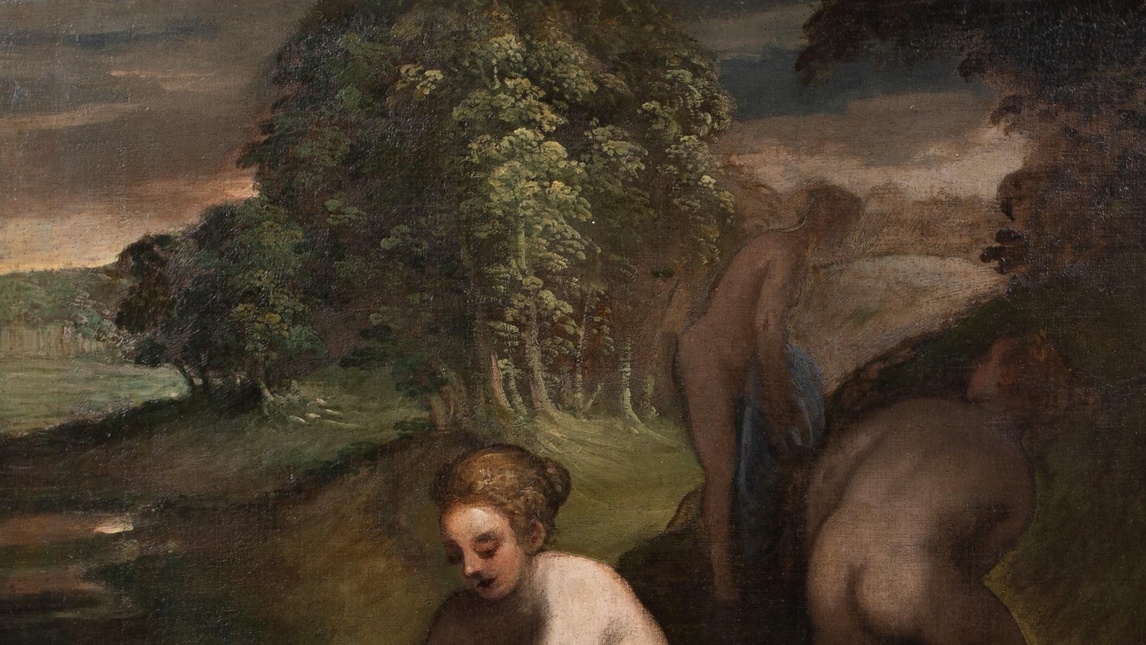 Nus se baignant dans un paysage, 16e/17e siècle en vente 2