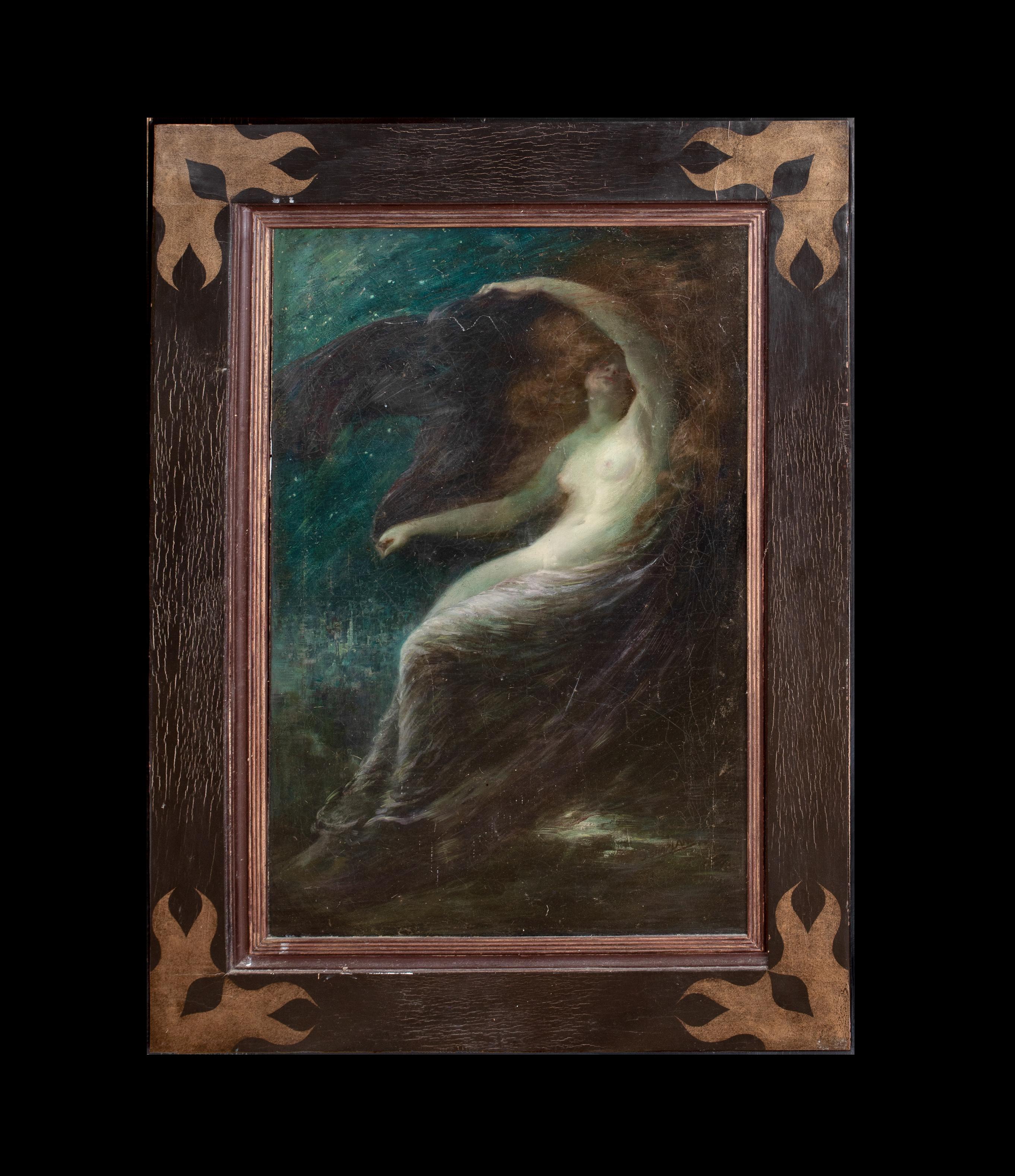 Nyx, déesse de la nuit, 19e siècle

par John Shapland (anglais, 1865-1929) 

Grande représentation préraphaélite du XIXe siècle de Nyx, déesse de la nuit, huile sur toile de John Shapland. Excellente qualité et état de conservation. Scène à grande