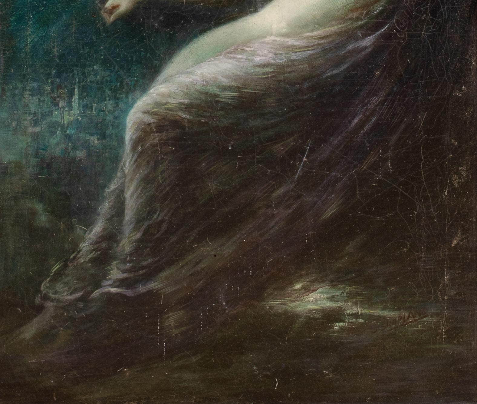 Nyx, déesse de la nuit, 19e siècle  par John Shapland (anglais, 1865-1929) en vente 3