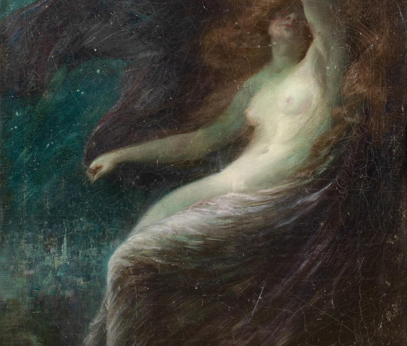 Nyx, déesse de la nuit, 19e siècle  par John Shapland (anglais, 1865-1929) en vente 4