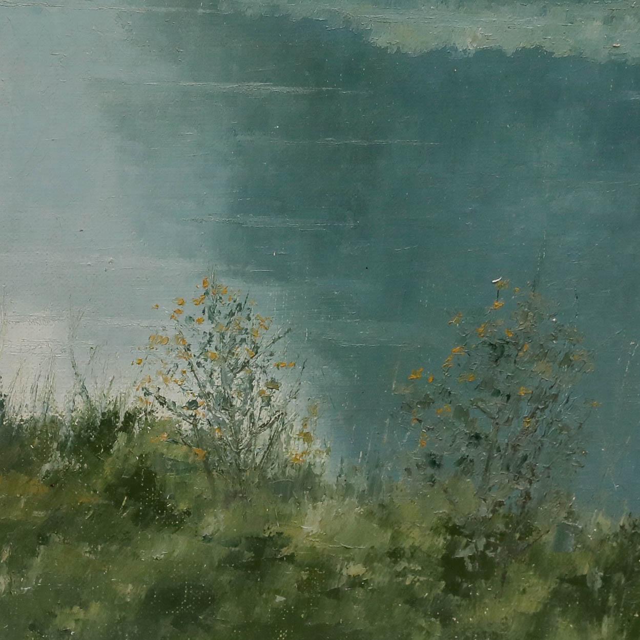 O. W.  - Óleo de la Escuela Británica de mediados del siglo XX, Niebla matinal en venta 1