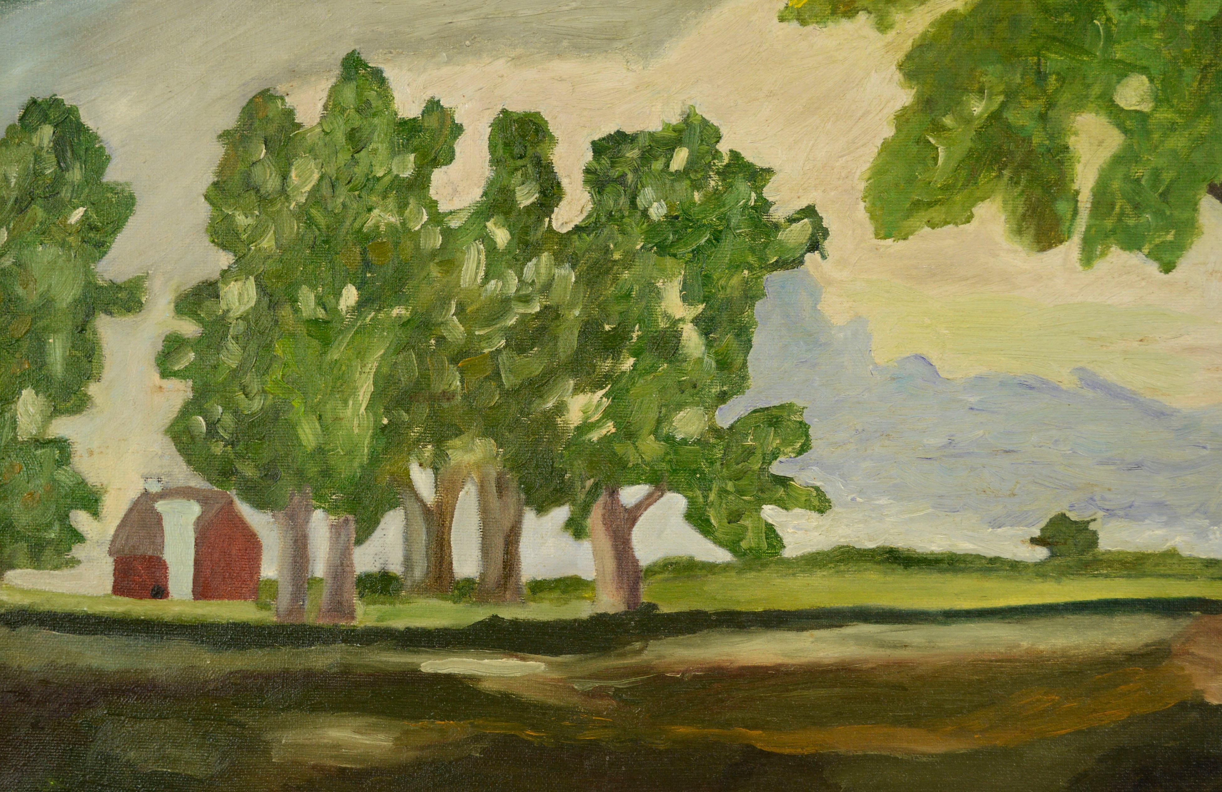 painting oak trees