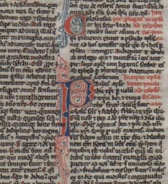 Obedient Unto Death - 1240 Latin Medieval Bible Manuscript - pen ink religious