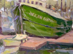 Ocean Gypsy, Humboldt Bay Seascape with Boat