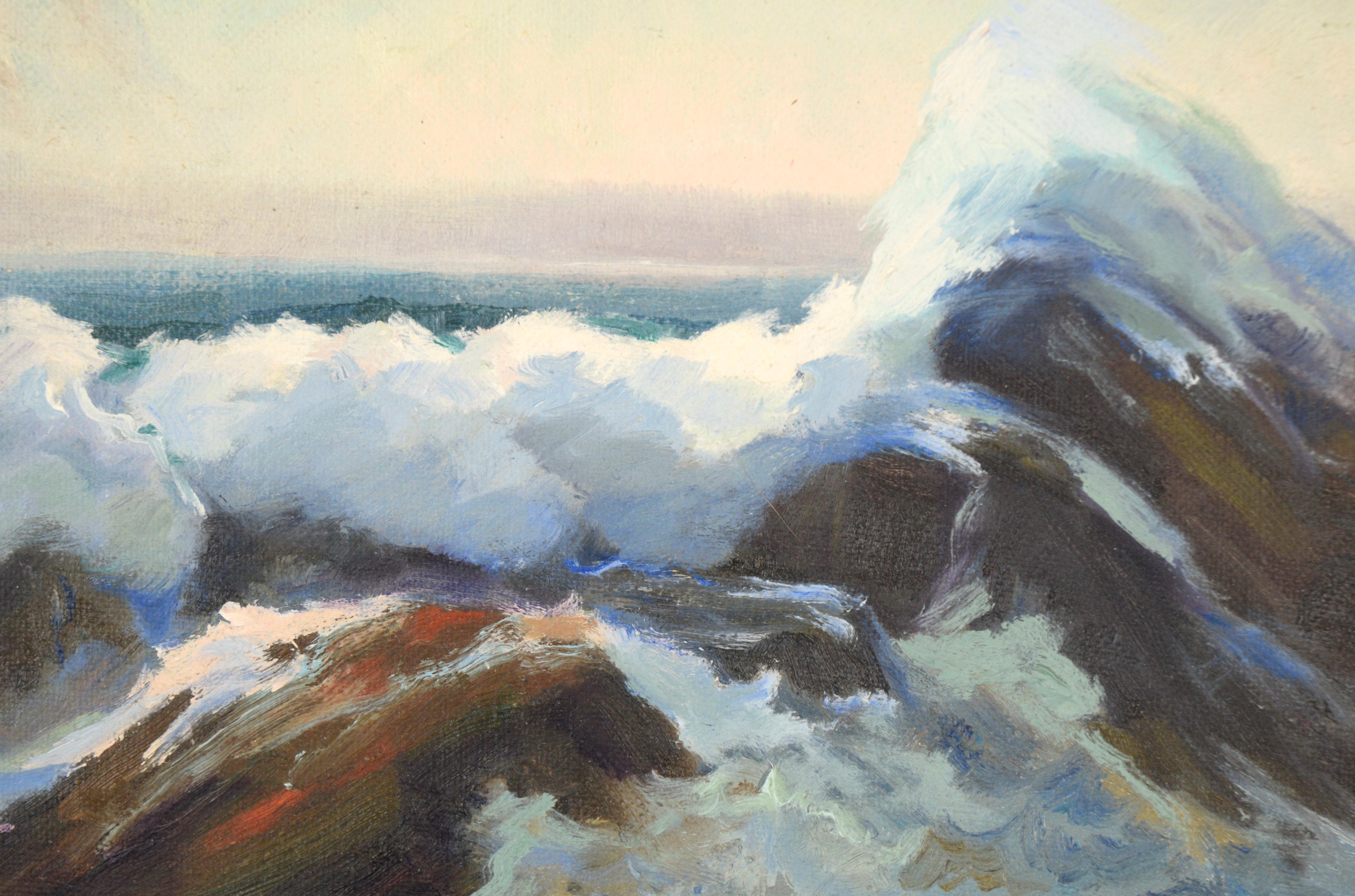 Ocean Rolling Over the Rocks, Seascape 1