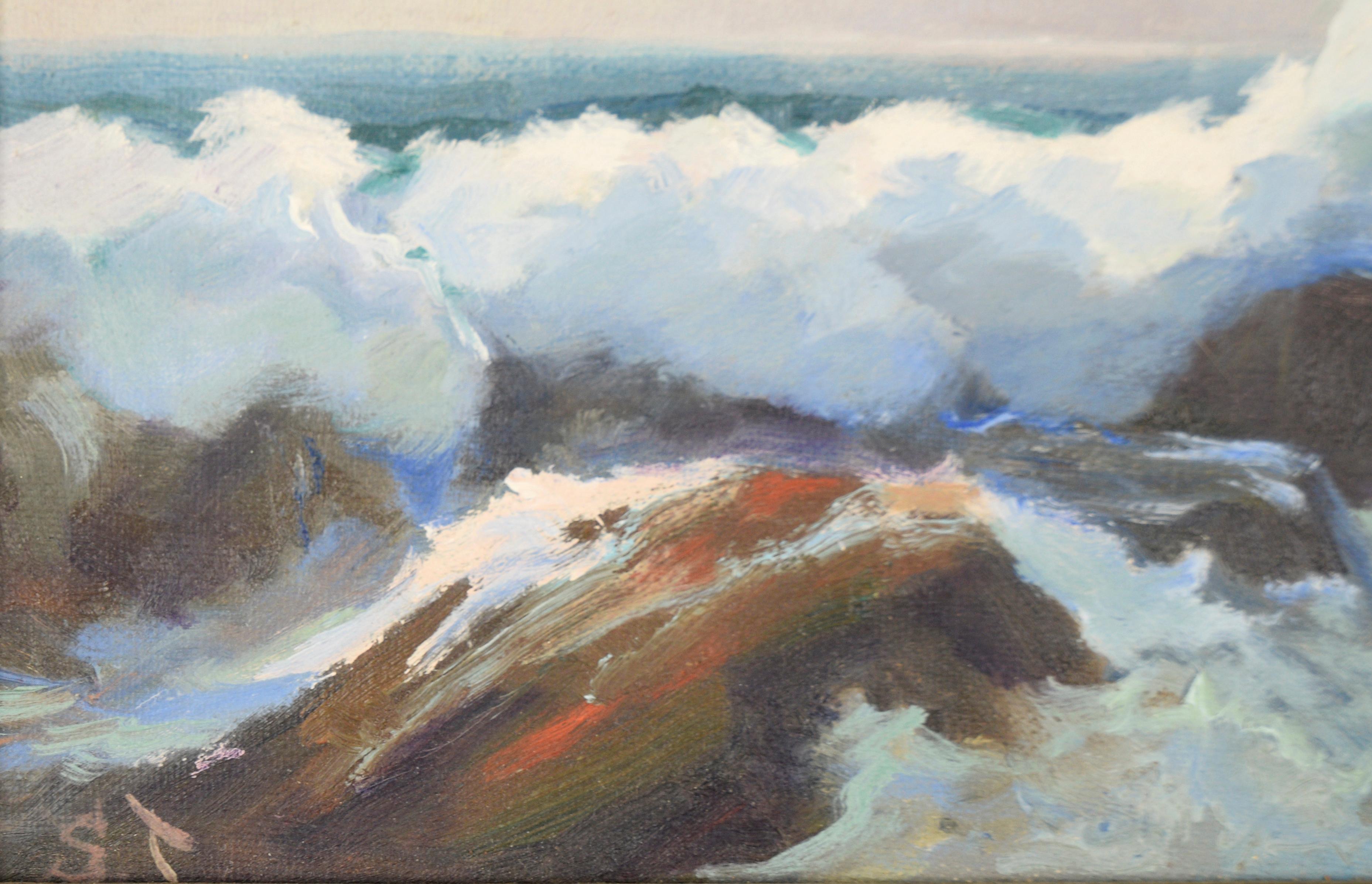 Ocean Rolling Over the Rocks, Seascape 2