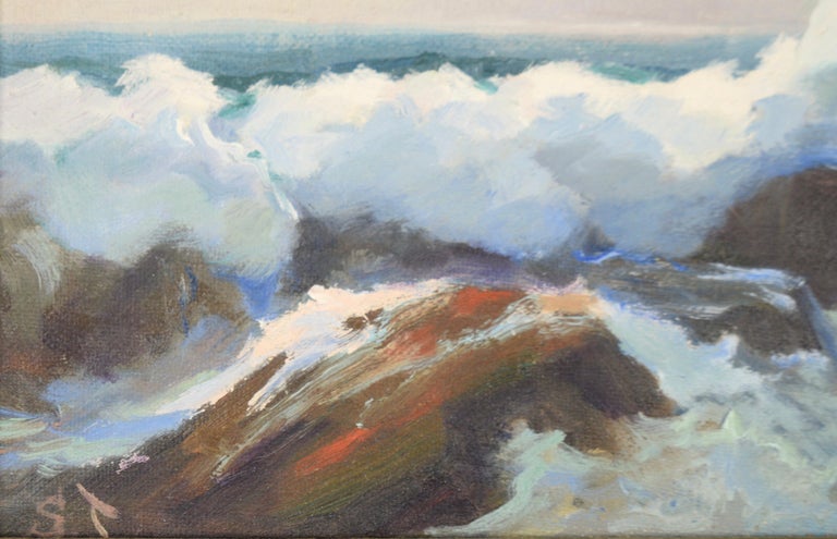 Ocean Rolling Over the Rocks, Seascape For Sale 3