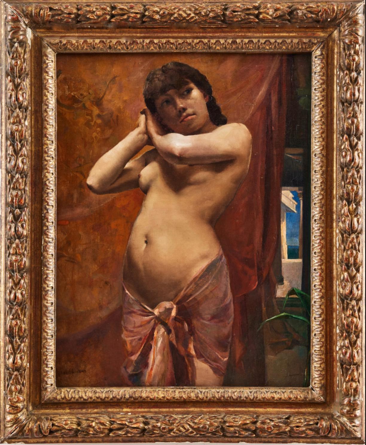Figurative Painting di Unknown - Odalisca