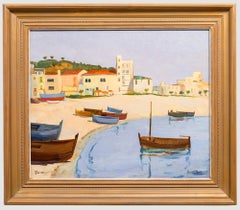 Vintage Ödön Kaposy (1914-1996) - 1967 Oil, Platja de Blanes
