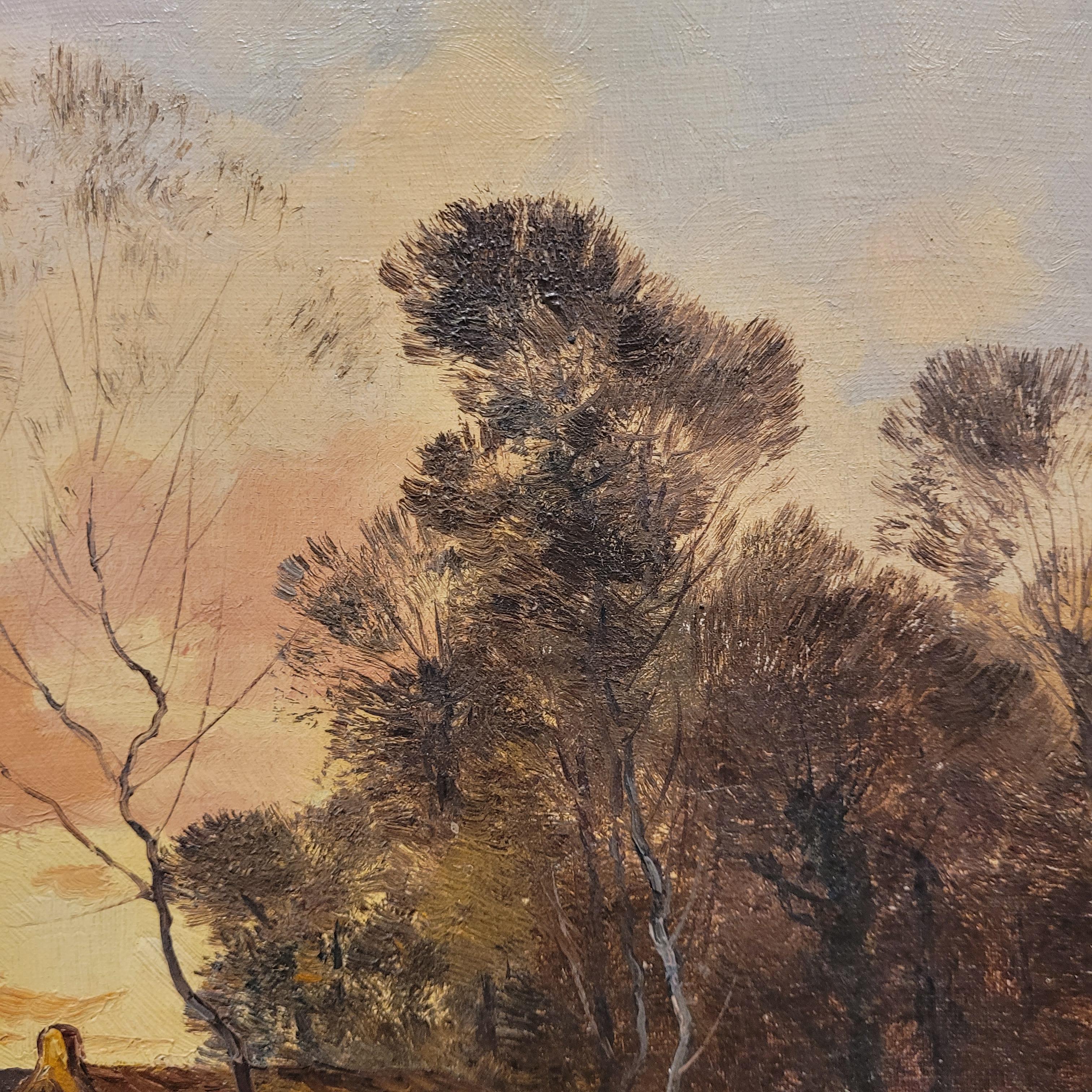 Oil on canvas France “Rural Landscape”, M. Juliany For Sale 7