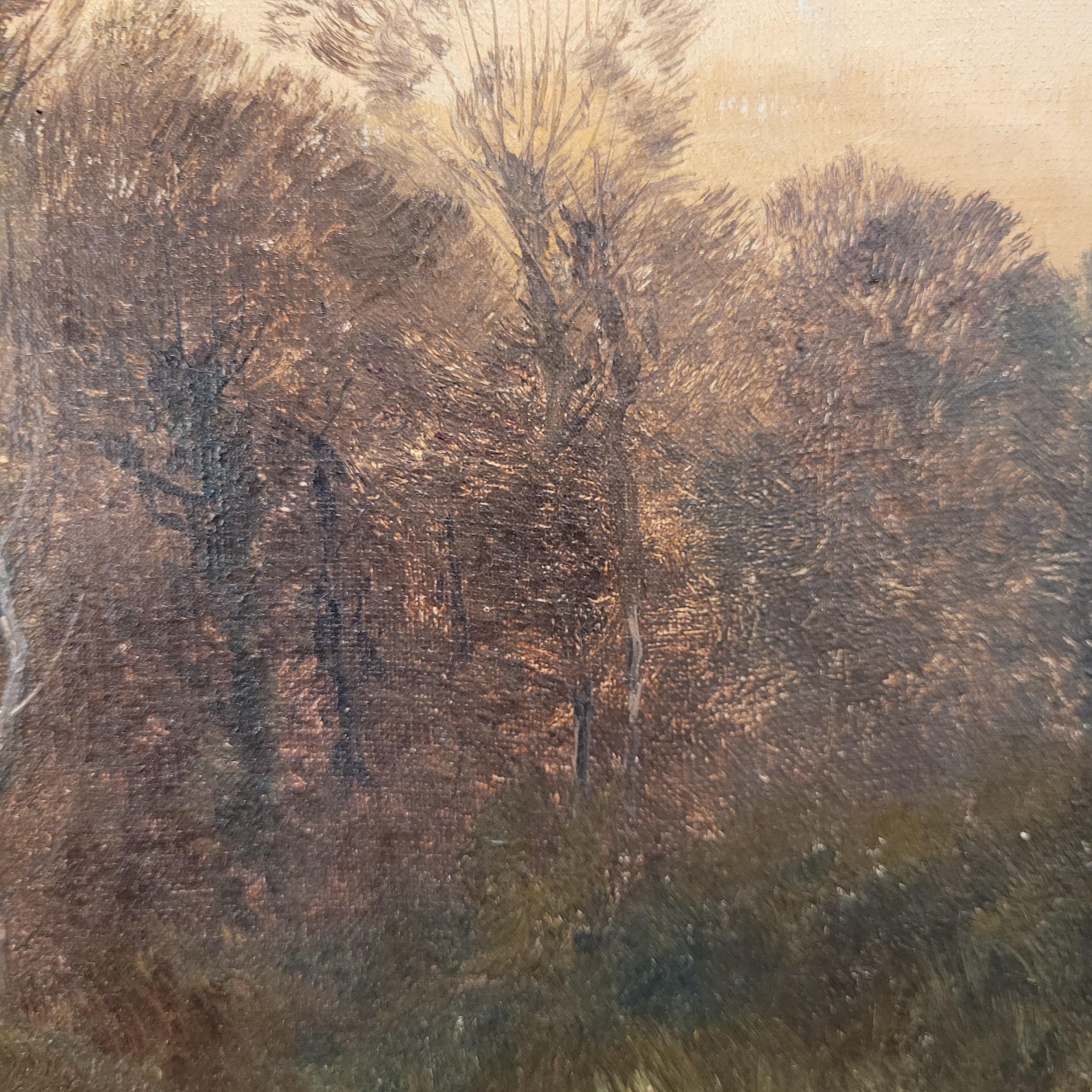 Oil on canvas France “Rural Landscape”, M. Juliany For Sale 8