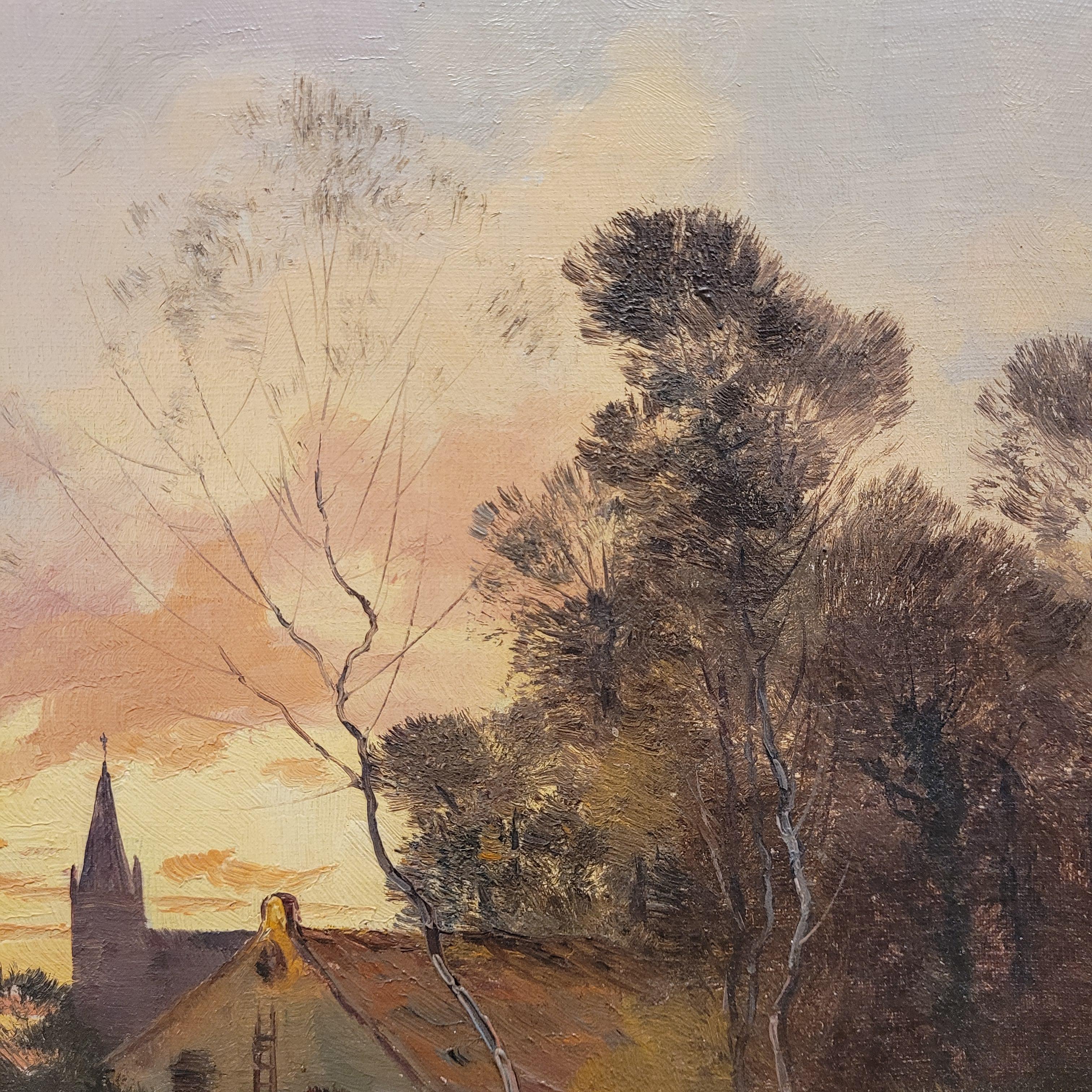 Oil on canvas France “Rural Landscape”, M. Juliany For Sale 2