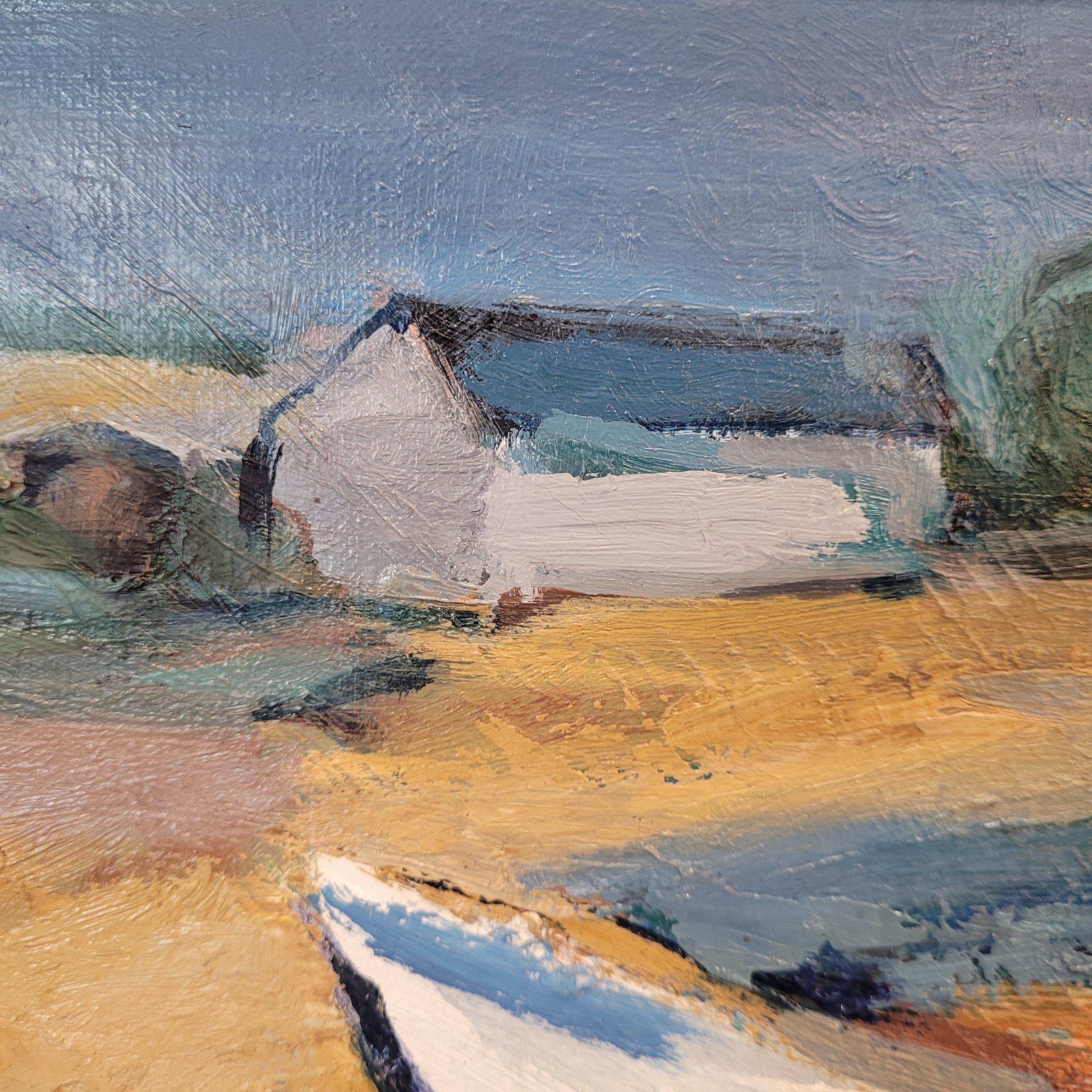 Öl auf Leinwand, Französischer Pop-Impressionismus, Boote am Ufer, Mainie im Angebot 6