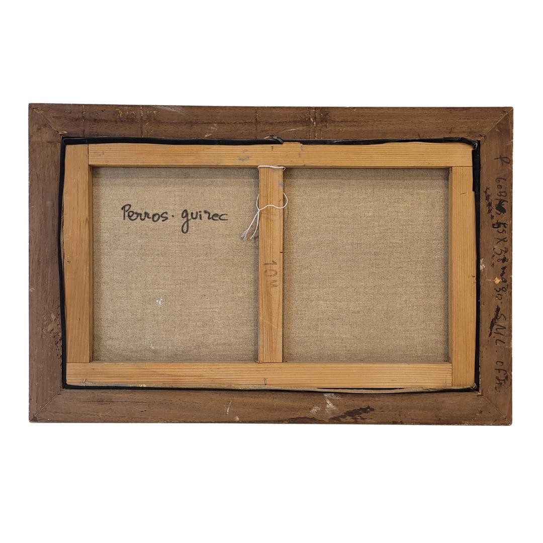 Öl auf Leinwand, Französischer Pop-Impressionismus, Boote am Ufer, Mainie im Angebot 12