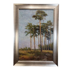 Oil on canvas Impressionist “Pine Forest” French School