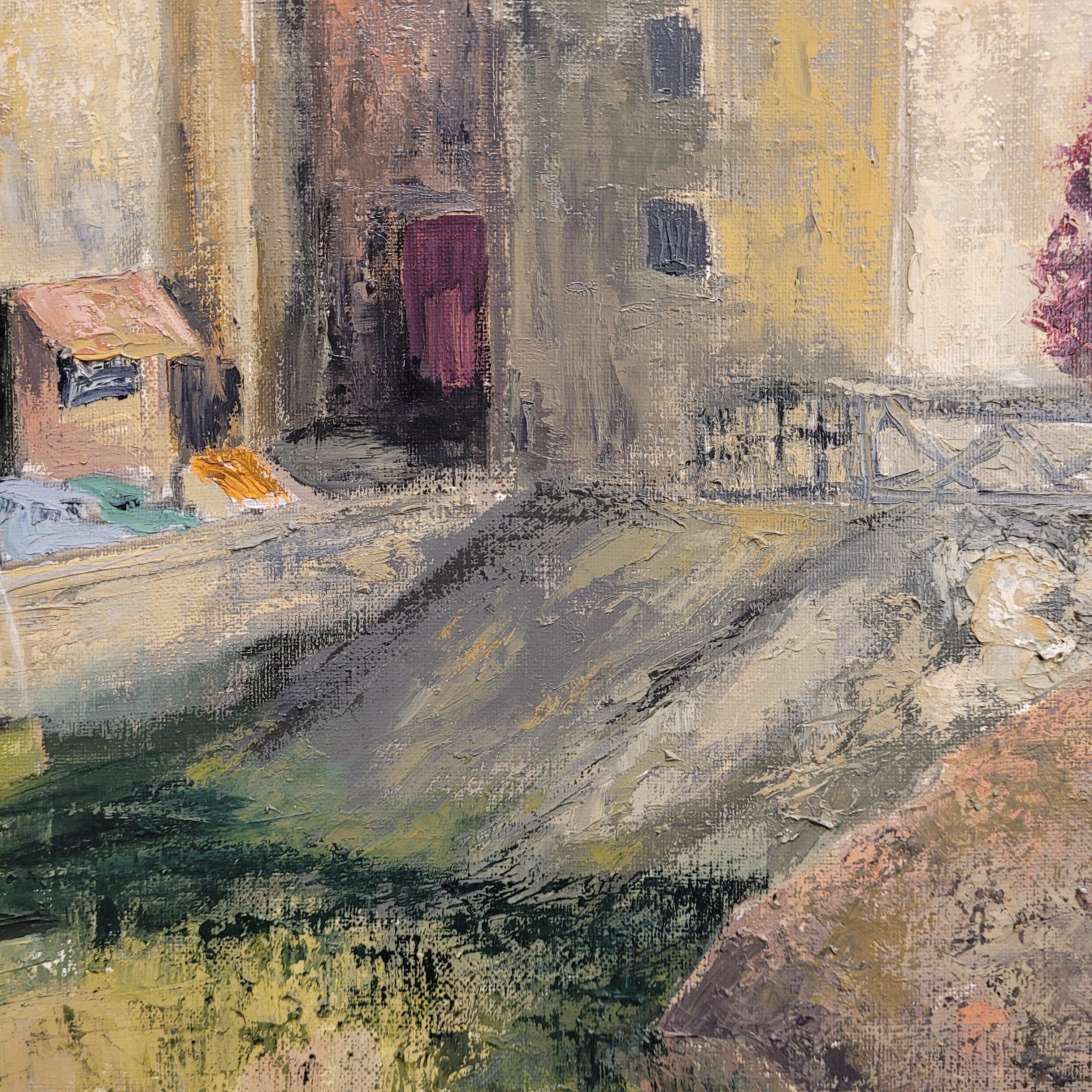Olio su tela Post-impressionismo L'aven au port Marthe Germain Francia in vendita 7