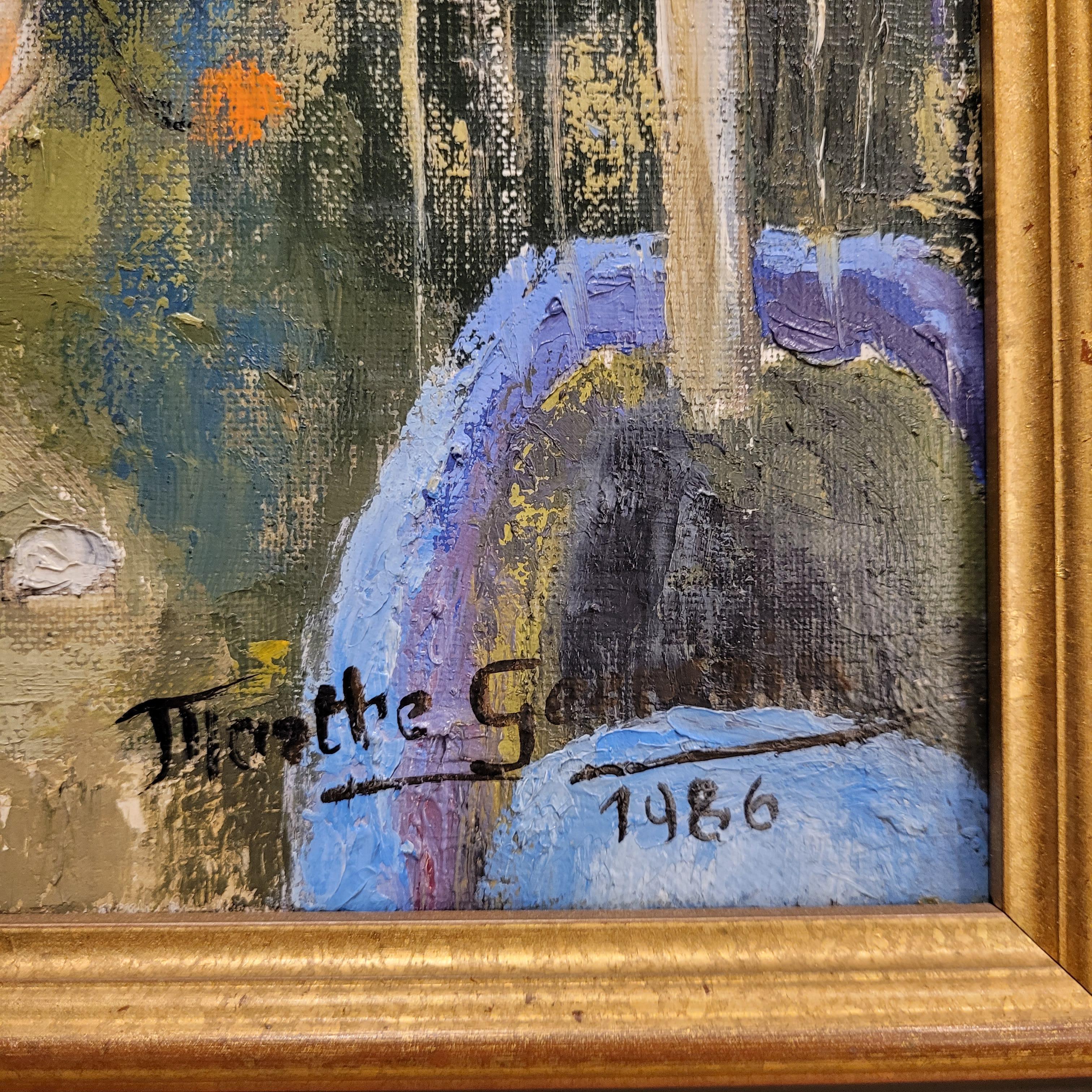 Olio su tela Post-impressionismo L'aven au port Marthe Germain Francia in vendita 11