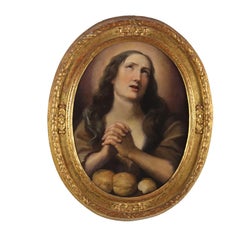 Antique Oil on Canvas Religious Subject Italy XVII Century