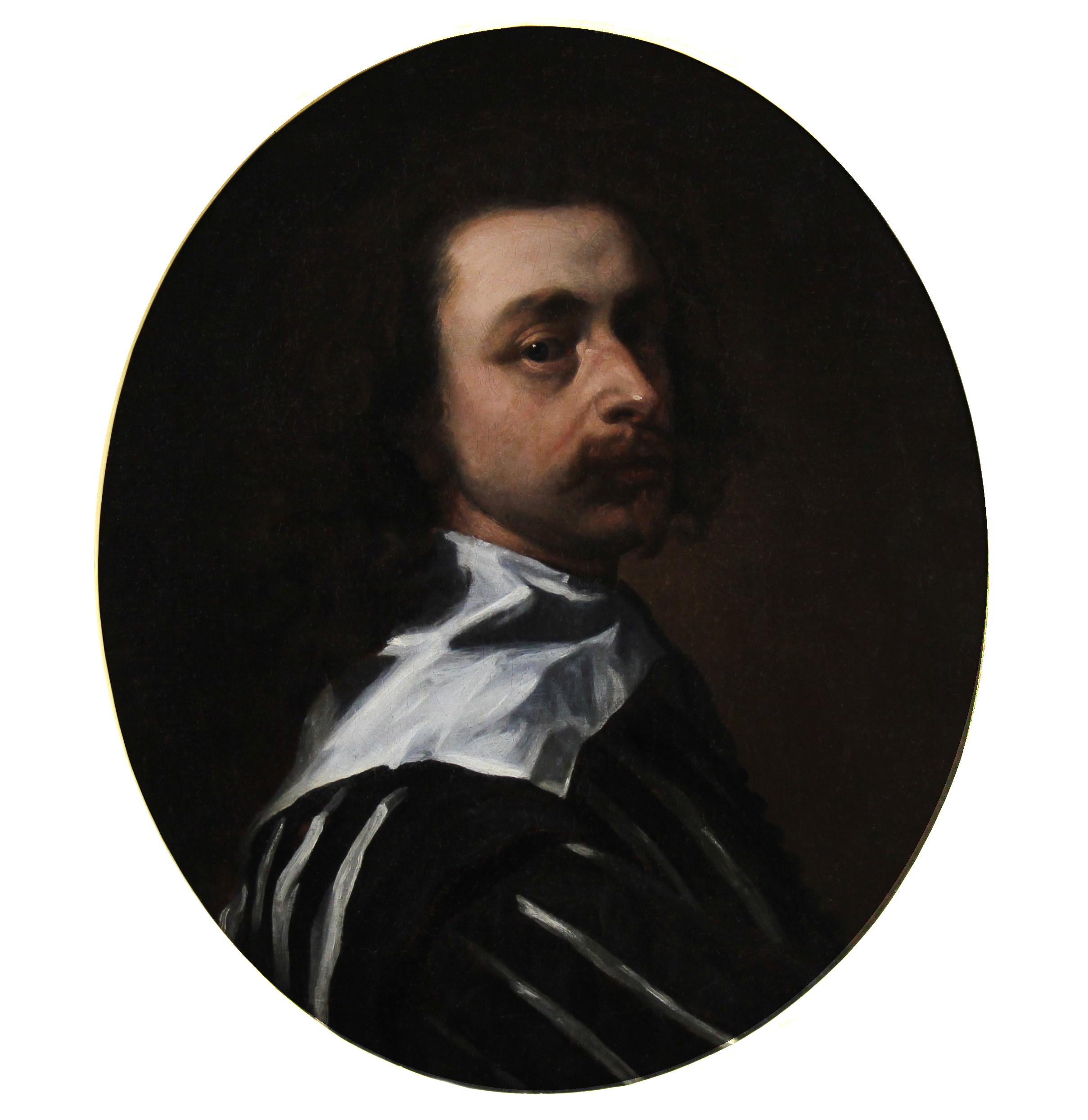Olio su tela Autoritratto dell'artista Sir Anthony Van Dyck 18° sec. - Painting di Unknown