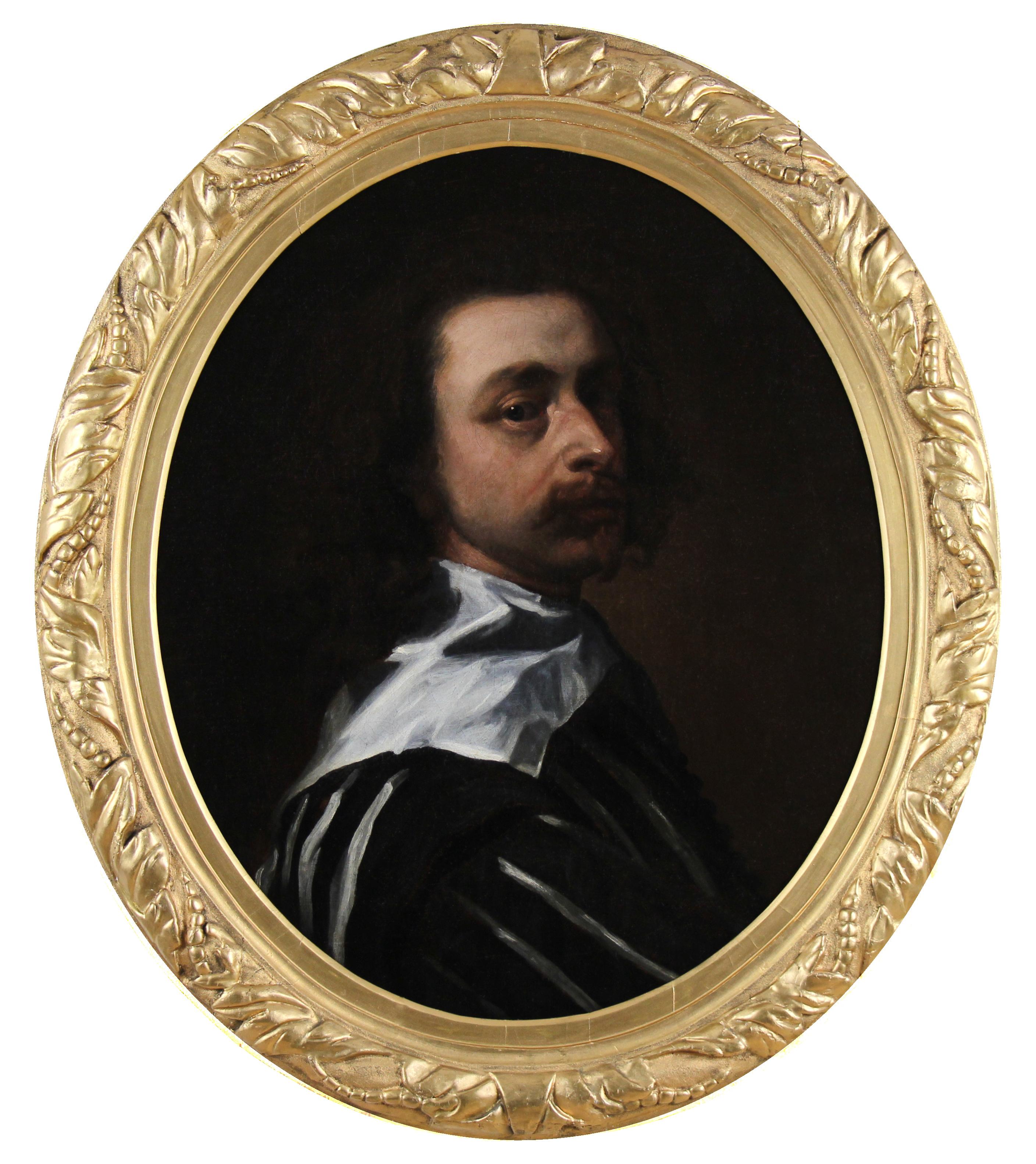 Óleo sobre lienzo Autorretrato del artista Sir Anthony Van Dyck Siglo XVIII