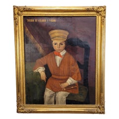 Oil on canvas Spanish “Portrait Toribio of Velasco and Viguri”