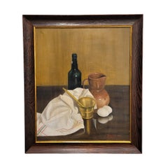 Oil on canvas “Still Life” Spanish, Castilian School, Peñalba Font Spain
