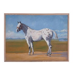 Ölgemälde eines Pferdes auf Karton