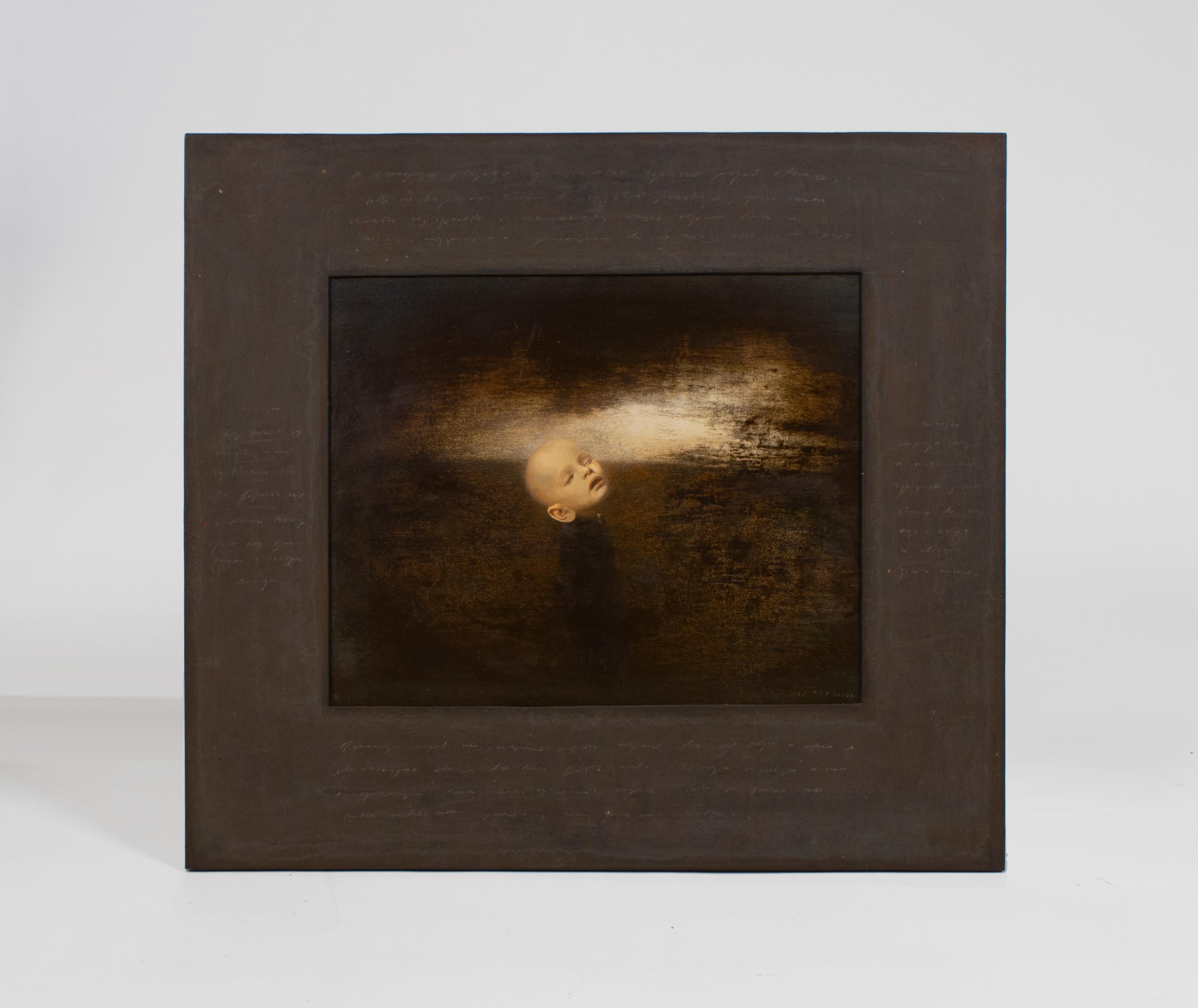 Ölgemälde auf karton von Igor Melnikov 'Fly Away I' mit Künstlerrahmen – Painting von Unknown